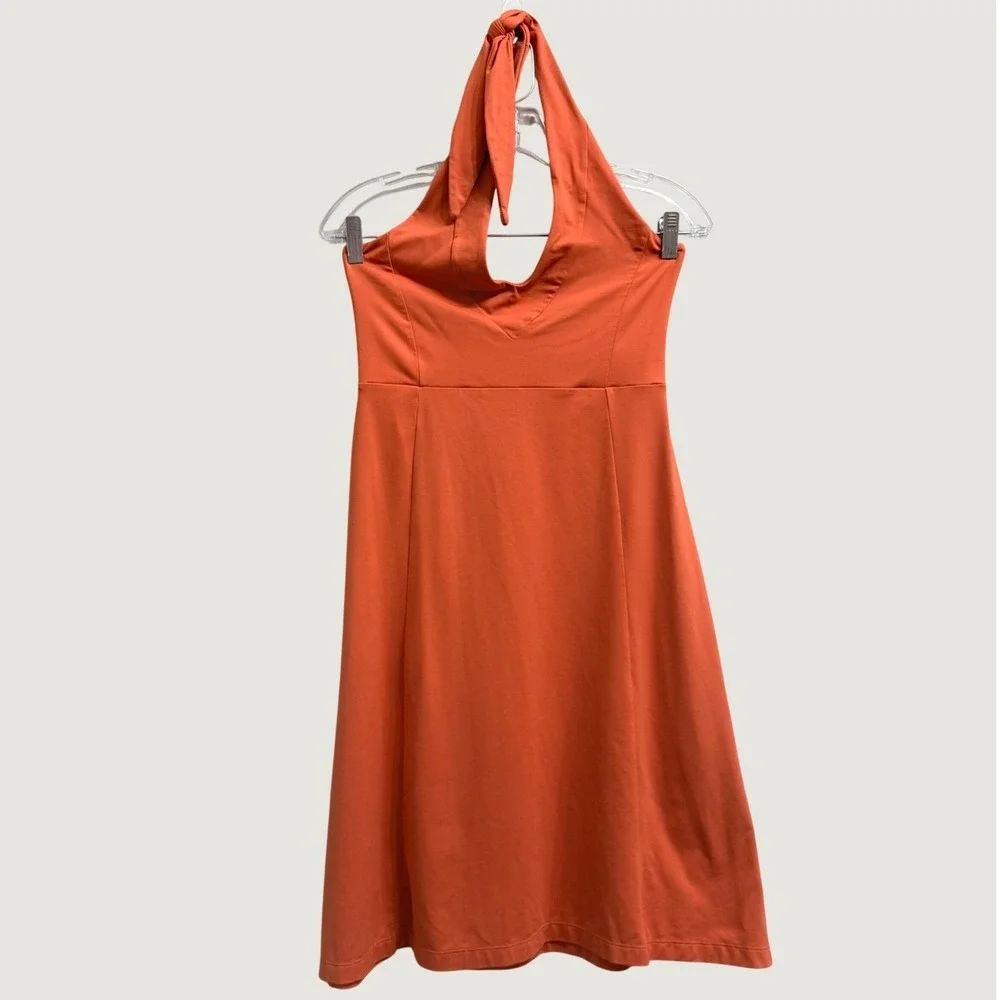 Patagonia Morning Glory Halter Dress Womens Size Small Orange Hiking Outdoor - Picture 2 of 15